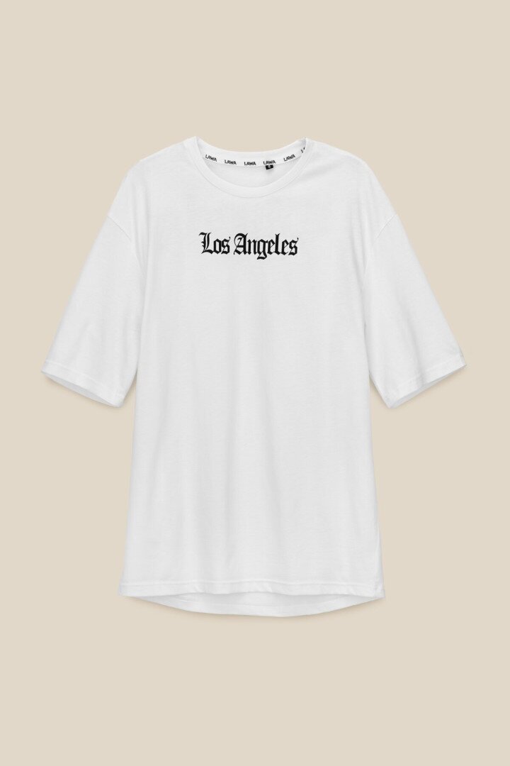 Футболка з принтом Los Angeles чоловіча LAWA P-MB02303 L Білий shop (2000990540607)  Фото №0
