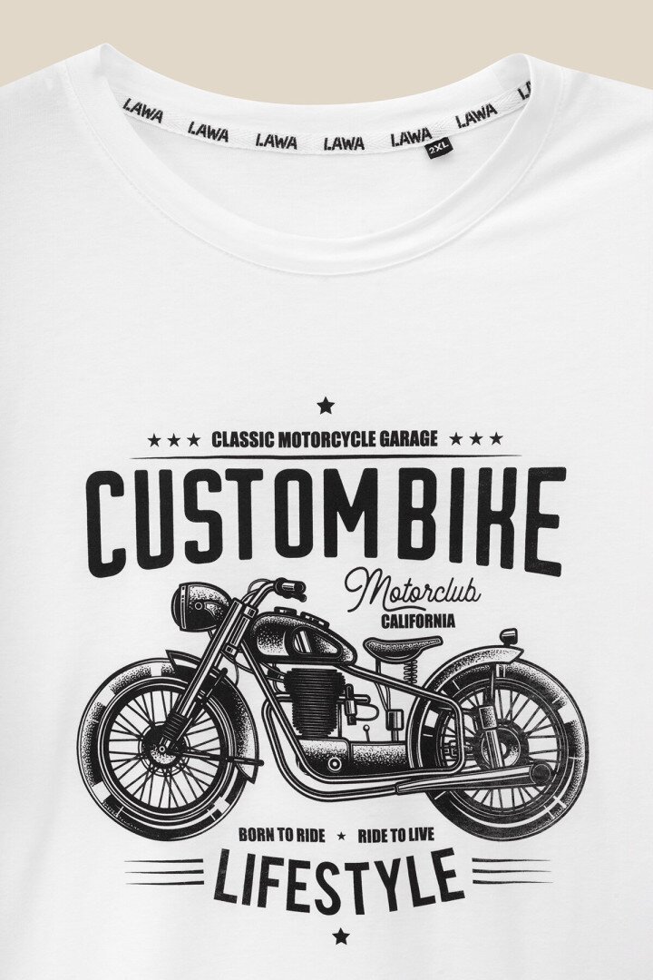 Футболка з принтом чоловіча LAWA P-MB02315 2XL Білий shop (2000990675552)  Фото №1