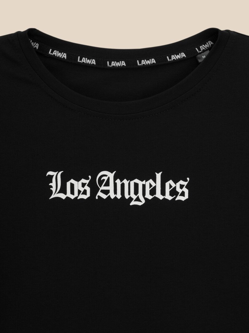 Футболка з принтом Los Angeles чоловіча LAWA P-MB02303 S Чорний shop (2000990565655)  Фото №0