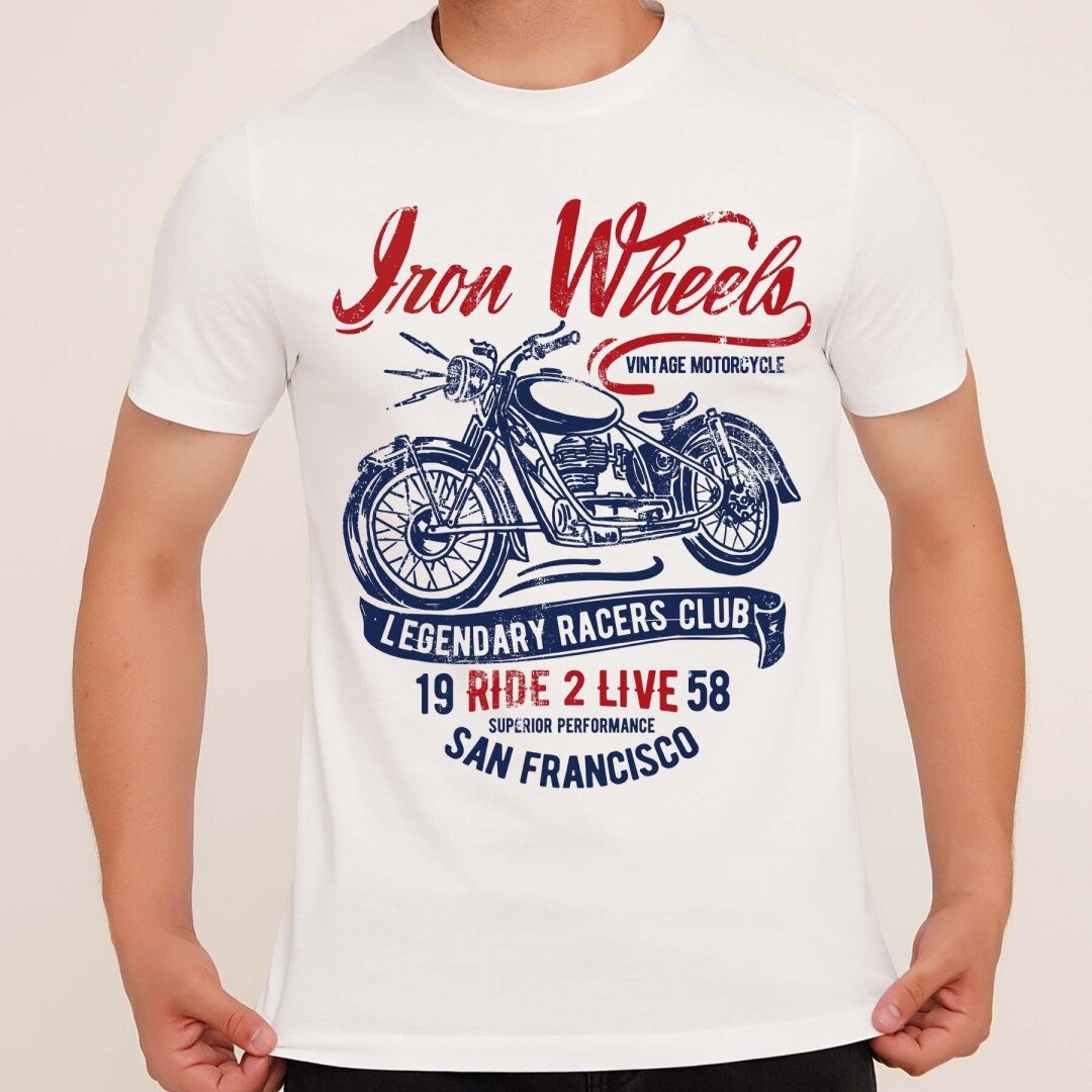Футболка з принтом чоловіча LAWA P-MB02334 L Білий shop (2000991055193)  Фото №1