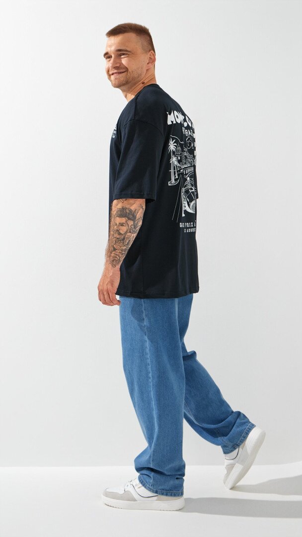 Футболка з принтом чоловіча LAWA P-MB02338 S Темно-синій shop (2000999219672)  Фото №2