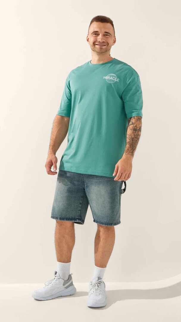 Футболка з принтом чоловіча LAWA P-MB02350 2XL Зелений shop (2000999233647)  Фото №0
