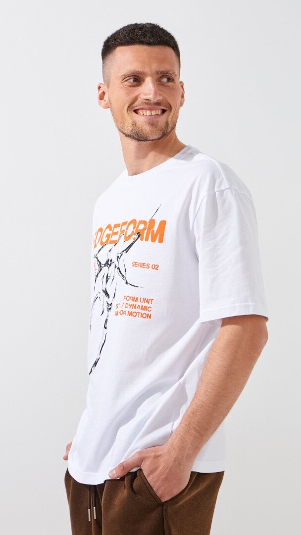 Футболка з принтом чоловіча LAWA P-MB02356 S Білий shop (2000999518058)  Фото №1