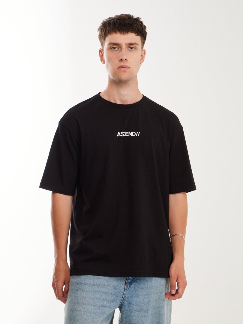 Футболка з принтом чоловіча LAWA P-MB02358 M Чорний shop (2000999590924)