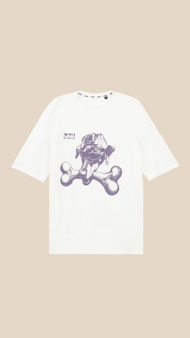 Футболка з принтом чоловіча LAWA P-MB02359 L Молочний shop (2000999456879)