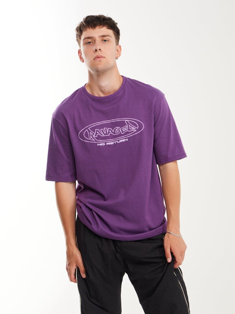 Футболка з принтом чоловіча LAWA P-MB02363 S Сливовий shop (2000999576041)