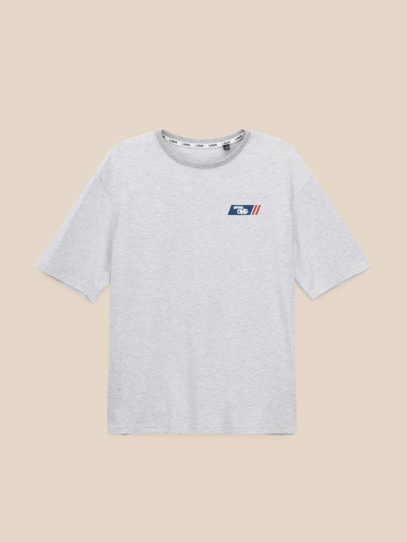 Футболка з принтом чоловіча LAWA P-MB02364 2XL Сірий меланж shop (2000999608674)