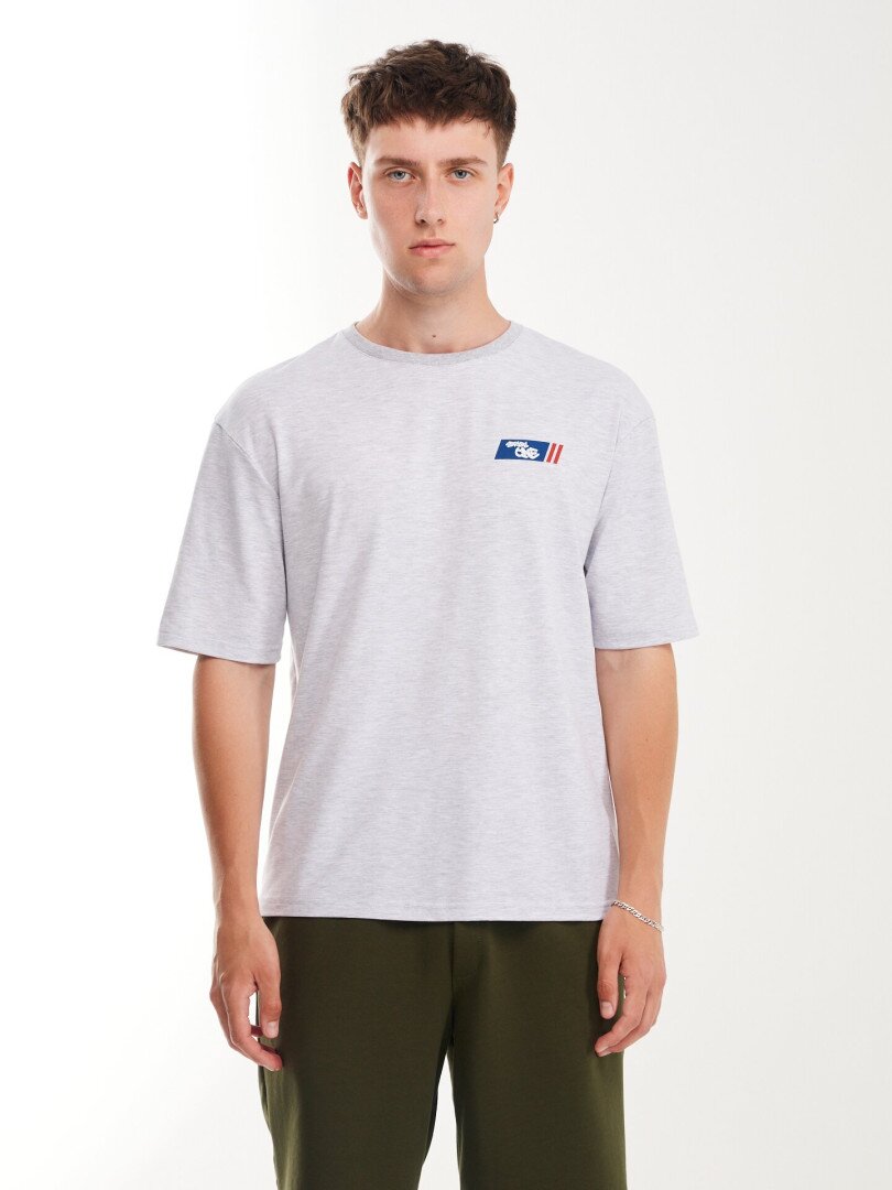 Футболка з принтом чоловіча LAWA P-MB02364 S Сірий меланж shop (2000999608636)