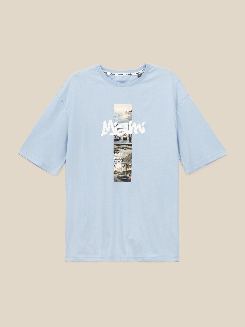 Футболка з принтом чоловіча LAWA P-MB02380 M Блакитний shop (2000999620652)