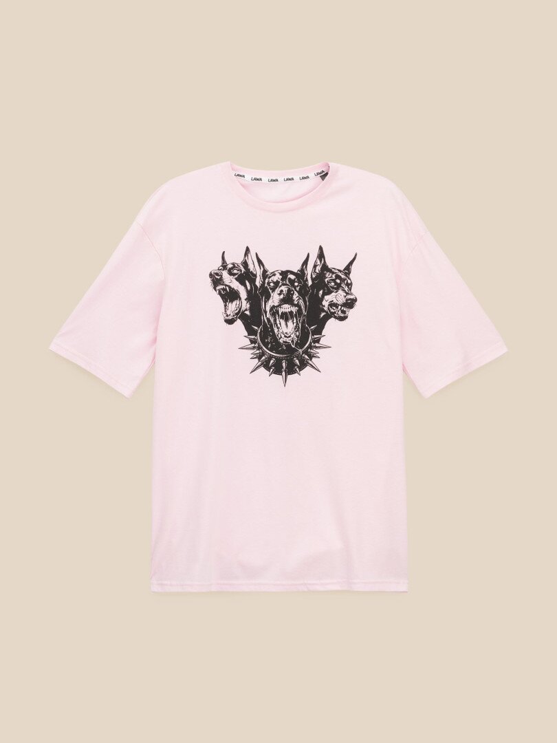 Футболка з принтом чоловіча LAWA P-MB02382 2XL Рожевий shop (2000999610332)