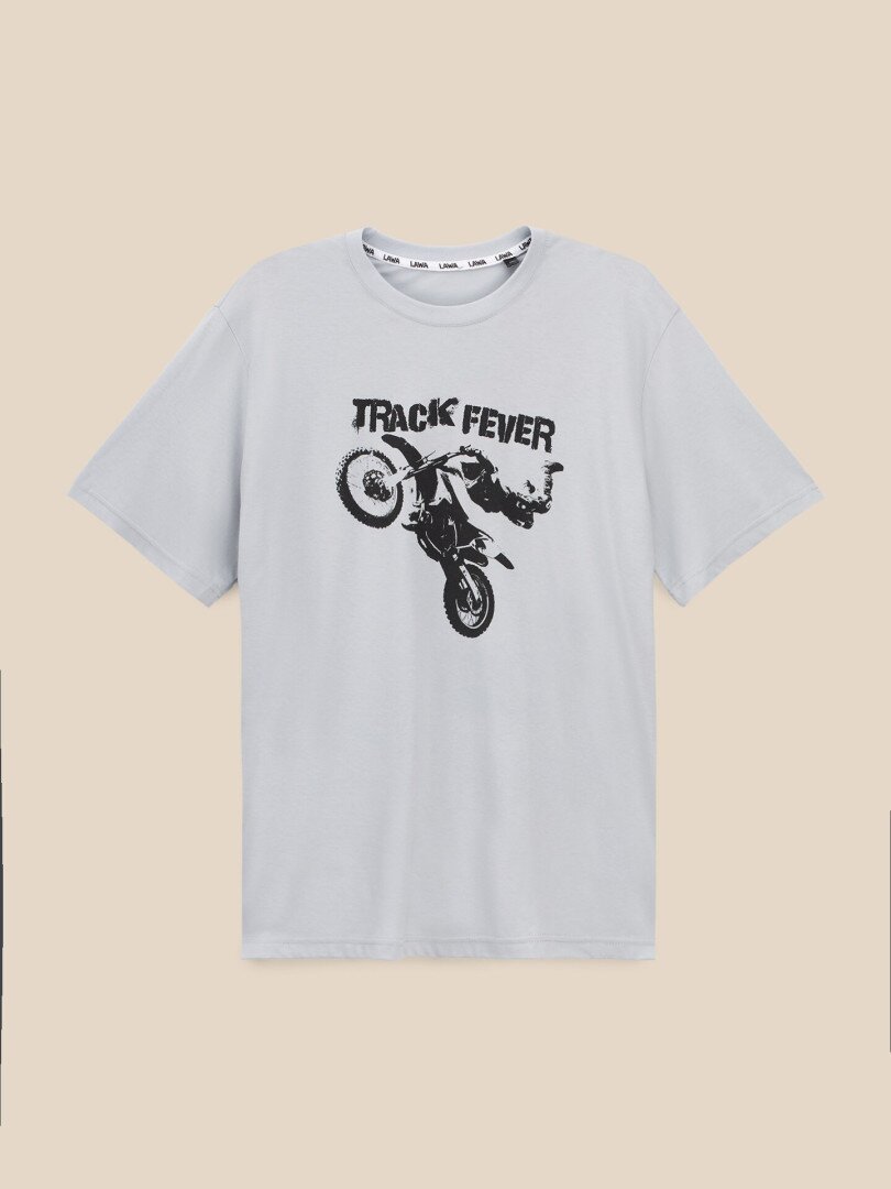 Футболка з принтом чоловіча LAWA P-MB02383 3XL  Світло-сірий shop (2000999615863)