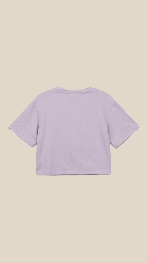 Футболка з принтом для дiвчинки LAWA P-GB02318 134 см Лавандовий shop (2000999292996)  Фото №1