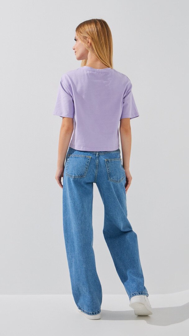 Футболка з принтом для дiвчинки LAWA P-GB02318 152 см Лавандовий shop (2000999293023)  Фото №3
