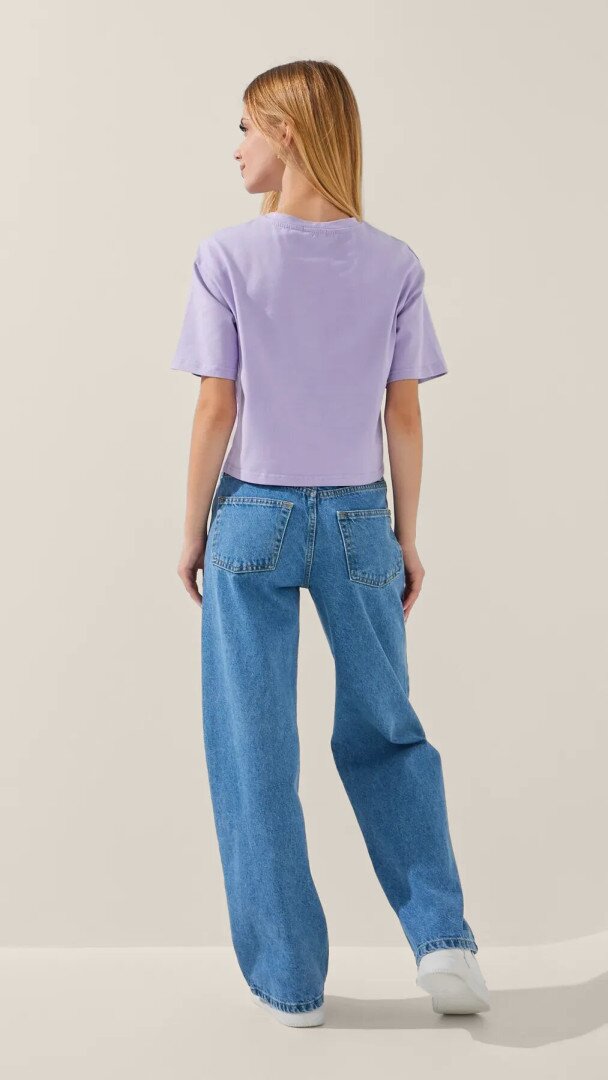 Футболка з принтом для дiвчинки LAWA P-GB02318 134 см Лавандовий shop (2000999292996)  Фото №3