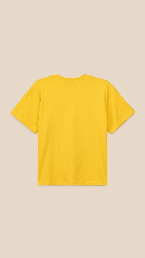 Футболка з принтом для дівчинки LAWA P-GB02319 164 см Жовтий shop (2000999189739)  Фото №1