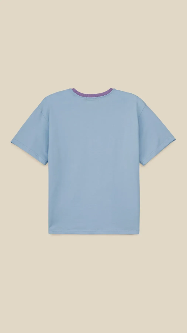 Футболка з принтом для дiвчинки LAWA P-GB02321 158 см Блакитний shop (2000999215131)  Фото №1