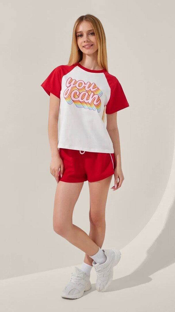 Футболка з принтом для дiвчинки LAWA P-GB02324 158 см Молочний shop (2000999230295)  Фото №0
