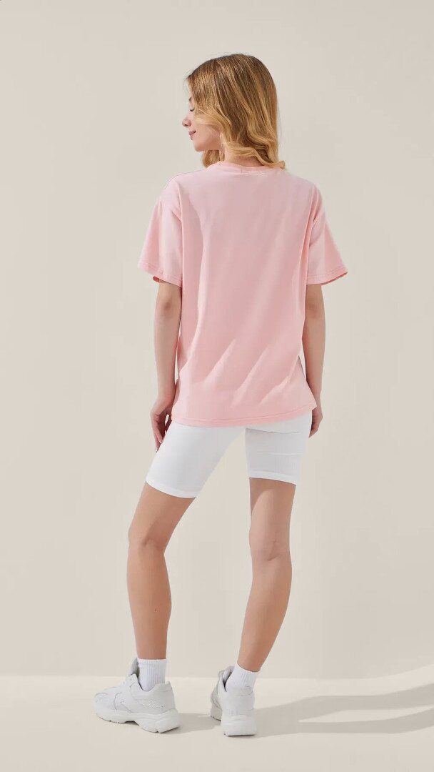 Футболка з принтом для дiвчинки LAWA P-GB02328 140 см Рожевий shop (2000999213663)  Фото №3