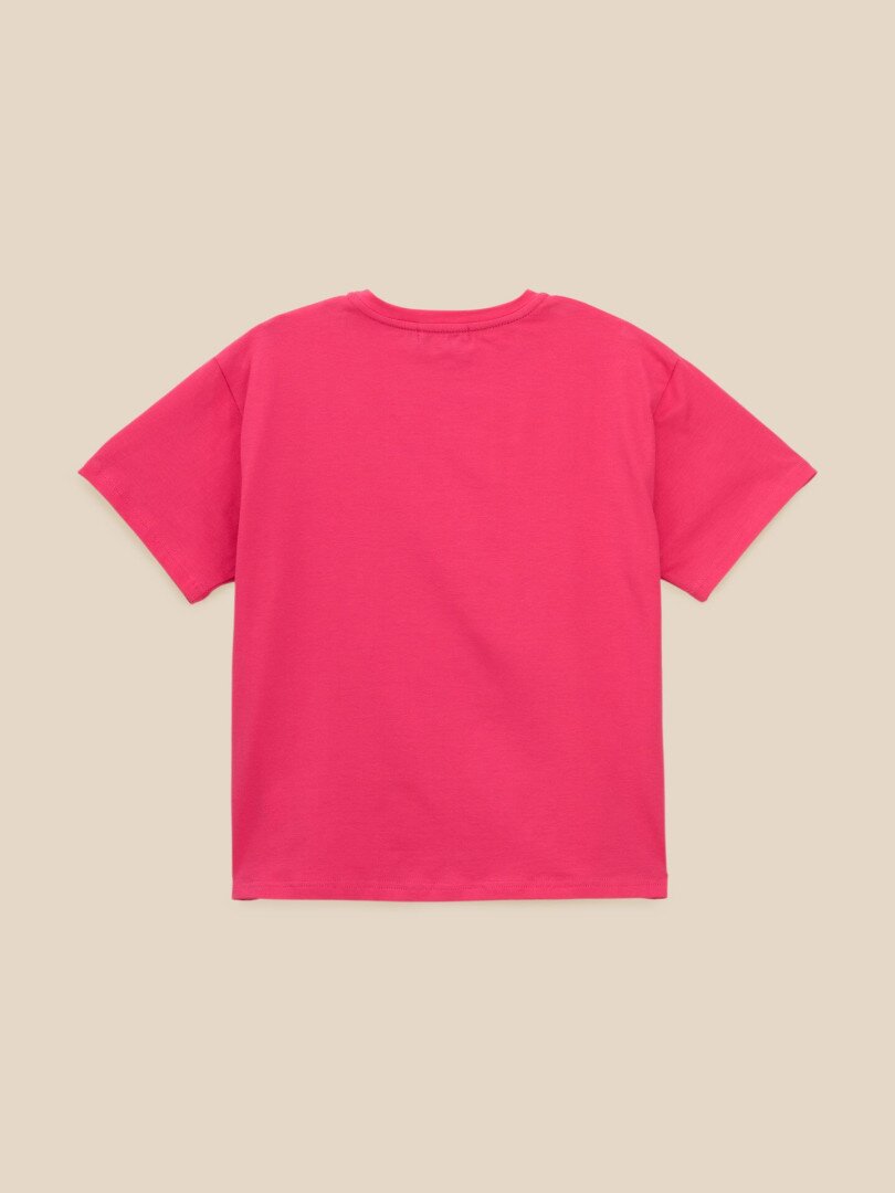 Футболка з принтом для дiвчинки LAWA P-GB02350 146 см Малиновий shop (2000999613296)  Фото №1