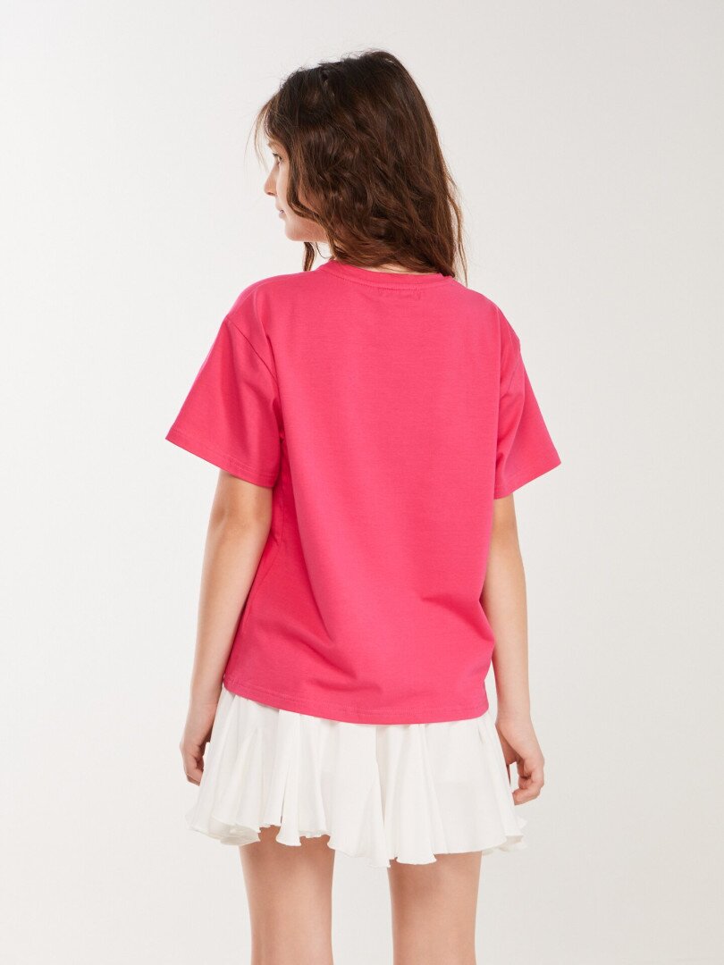 Футболка з принтом для дiвчинки LAWA P-GB02350 140 см Малиновий shop (2000999613289)  Фото №2