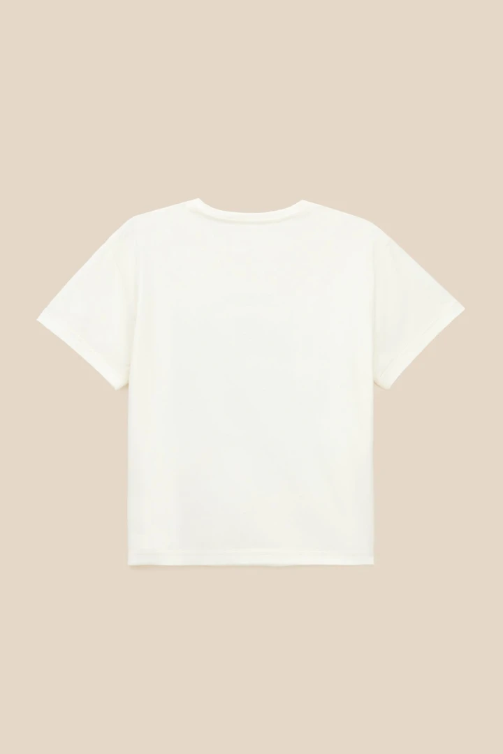 Футболка з принтом для дiвчинки LAWA P-GB02353 158 см Молочний shop (2000999633386)  Фото №1