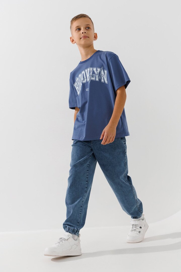 Футболка з принтом для хлопчика LAWA P-BB02303 122 см Індіго shop (2000990873439)  Фото №3