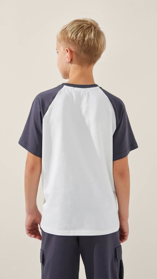 Футболка з принтом для хлопчика LAWA P-BB02318 164 см Графітовий shop (2000999239724)  Фото №3