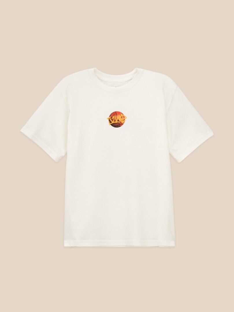 Футболка з принтом для хлопчика LAWA P-BB02349 140 см Молочний shop (2000999633096)