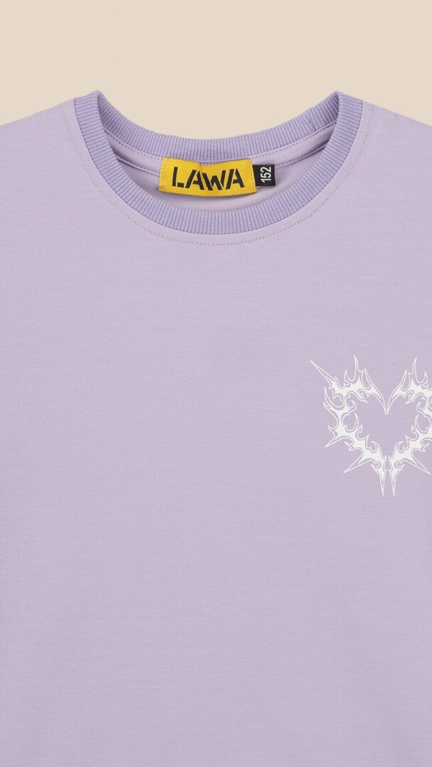 Футболка з принтом Los Angeles для дiвчинки LAWA P-GB02333 134 см Лавандовий shop (2000999229107)  Фото №0