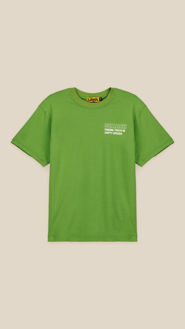 Футболка з принтом Reality для хлопчика LAWA P-BB02315 146 см Оливковий shop (2000999200021)