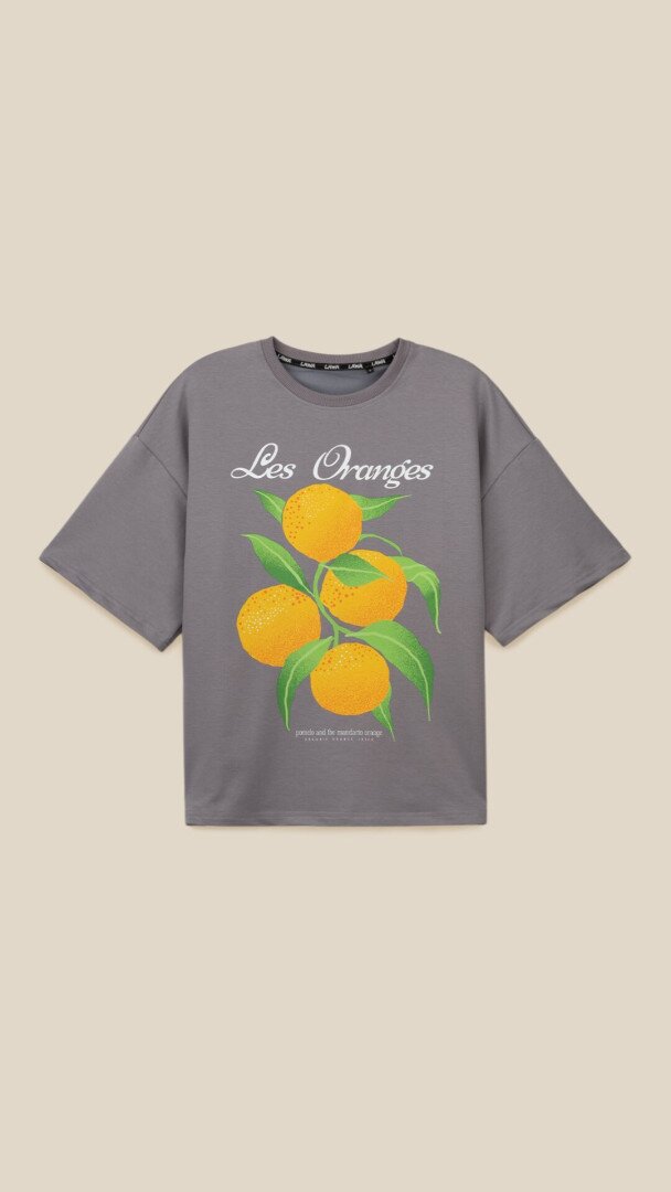 Футболка з принтом жіноча LAWA P-WB02389 S Графітовий shop (2000999188855)