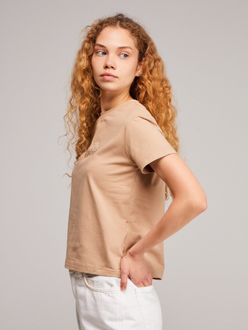 Футболка з принтом жіноча LAWA P-WB02424 XS Бежевий shop (2000999655531)  Фото №1