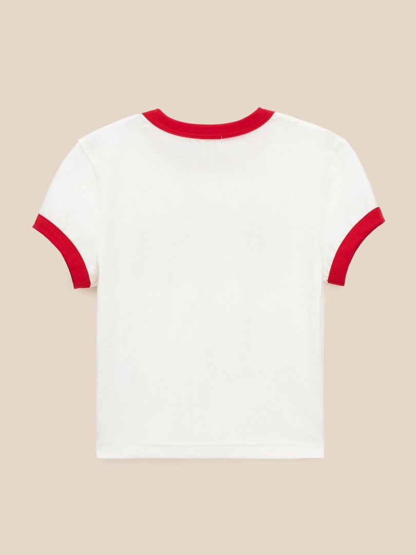 Футболка з принтом жіноча LAWA P-WT02316 XL Молочно-червоний shop (2000999667275)  Фото №1