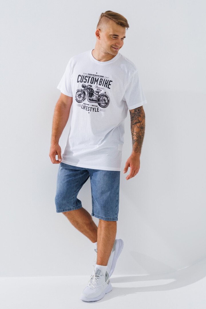 Футболка з принтом чоловіча LAWA P-MB02315 XL Білий shop (2000990675545)  Фото №1