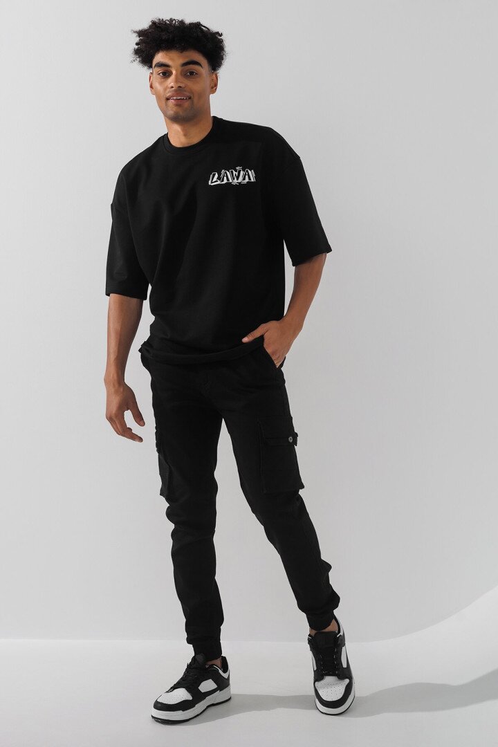 Футболка з принтом чоловіча LAWA P-MT02302 XL Чорний shop (2000990798596)  Фото №1