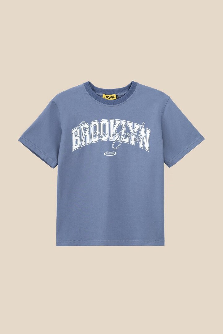 Футболка з принтом для хлопчика LAWA P-BB02303 140 см Індіго shop (2000990873460)