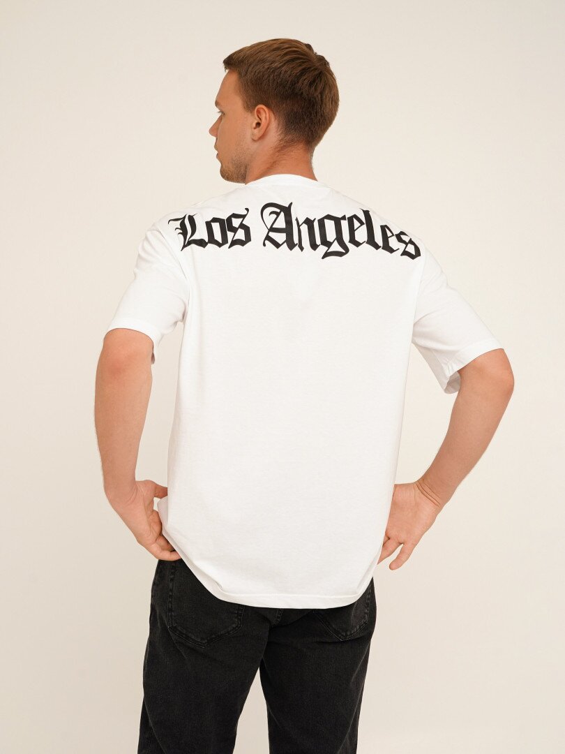 Футболка з принтом Los Angeles чоловіча LAWA P-MB02303 2XL Білий shop (2000990540621)  Фото №0