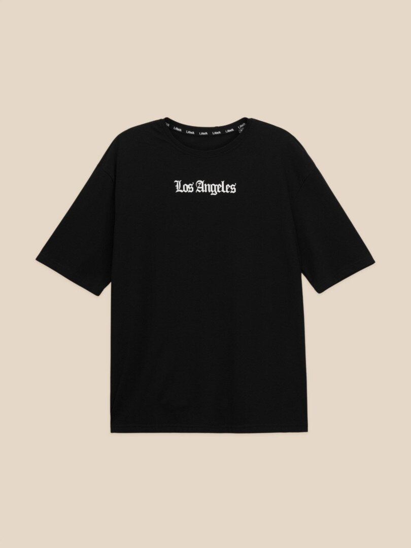Футболка з принтом Los Angeles чоловіча LAWA P-MB02303 2XL Чорний shop (2000990565693)