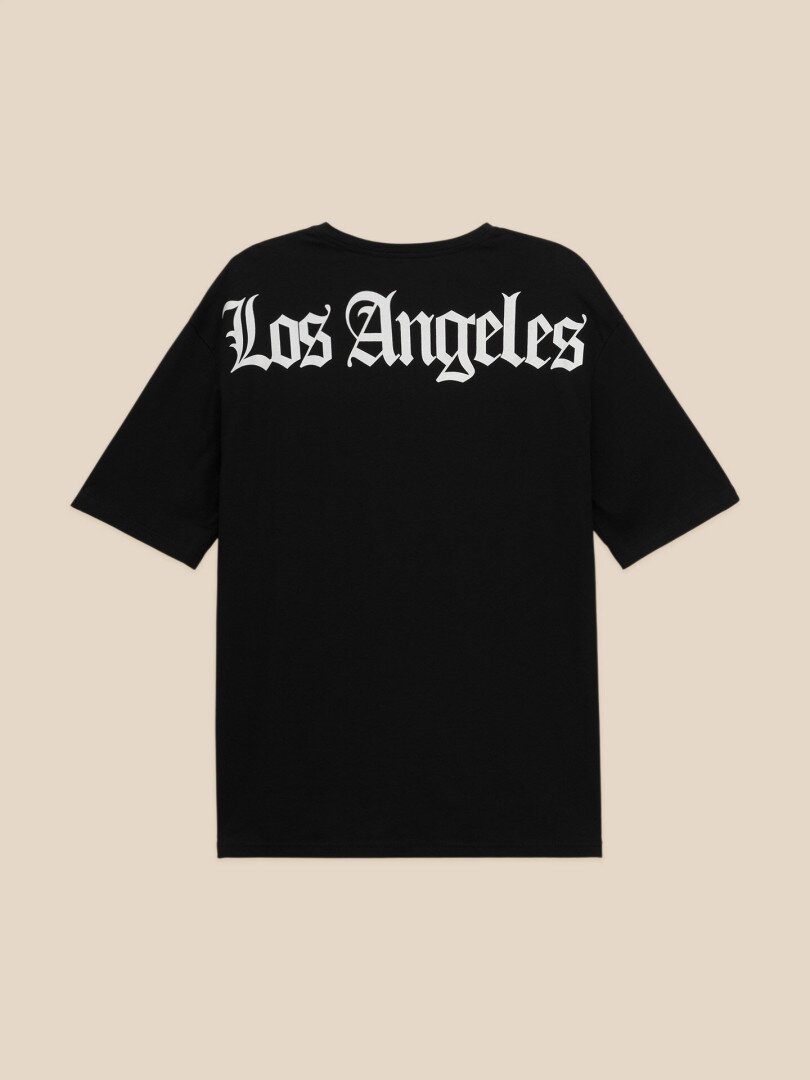 Футболка з принтом Los Angeles чоловіча LAWA P-MB02303 2XL Чорний shop (2000990565693)  Фото №1