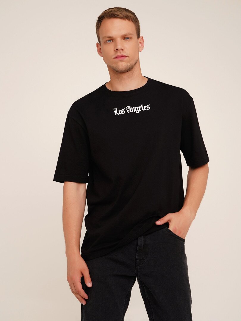 Футболка з принтом Los Angeles чоловіча LAWA P-MB02303 XL Чорний shop (2000990565686)