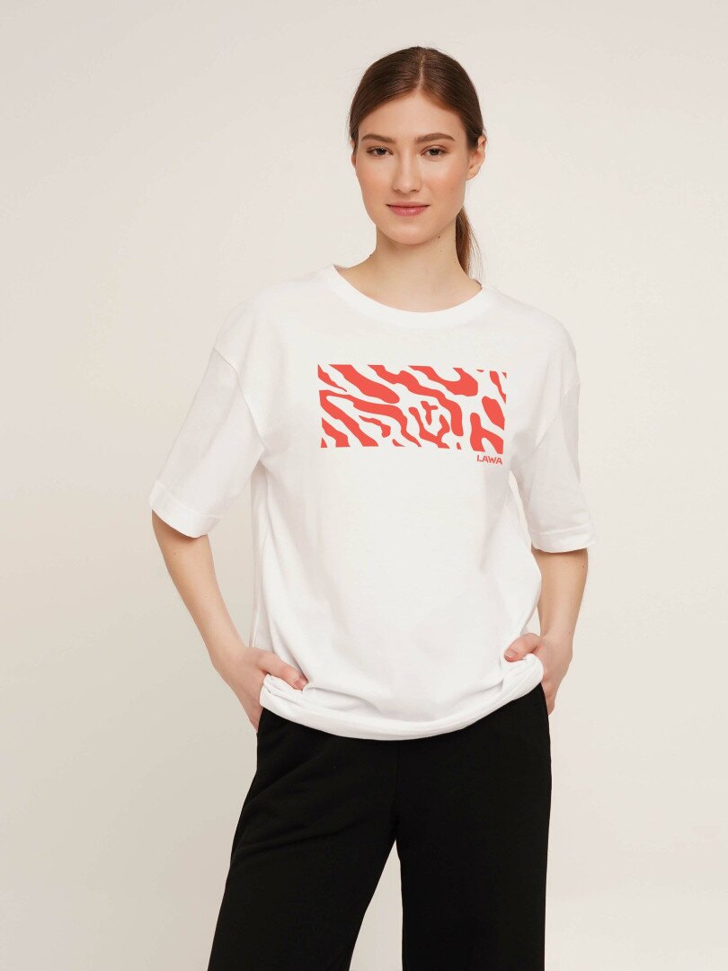 Футболка з принтом жіноча LAWA P-WB02341 XL Білий shop (2000990545077)