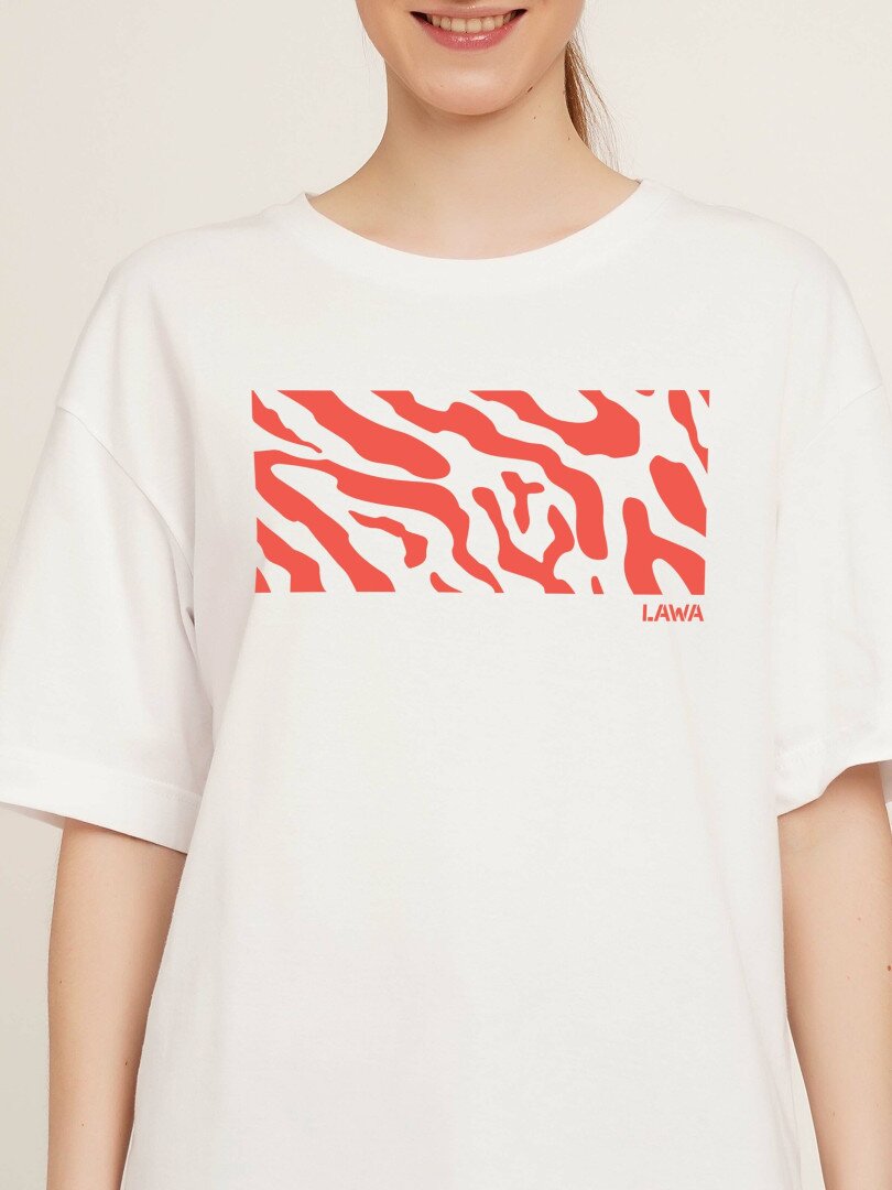 Футболка з принтом жіноча LAWA P-WB02341 XL Білий shop (2000990545077)  Фото №1