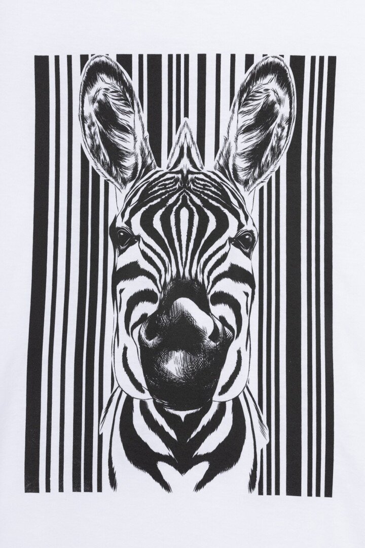 Футболка з принтом жіноча LAWA CTM P-WB02308 Zebra XS Білий shop (2000989893721)  Фото №5