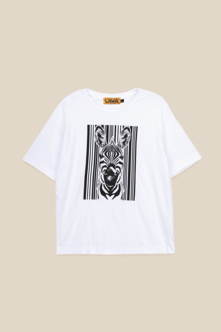 Футболка з принтом жіноча LAWA CTM P-WB02308 Zebra XS Білий shop (2000989893721)  Фото №3