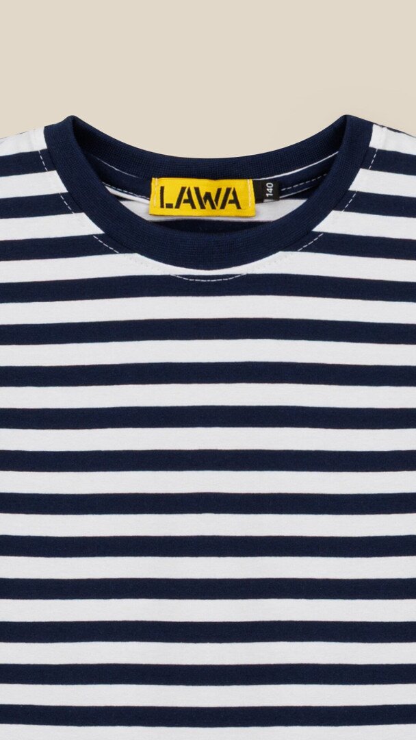 Футболка з візерунком для хлопчика LAWA BBC02332 140 см Біло-синій shop (2000999190681)  Фото №0