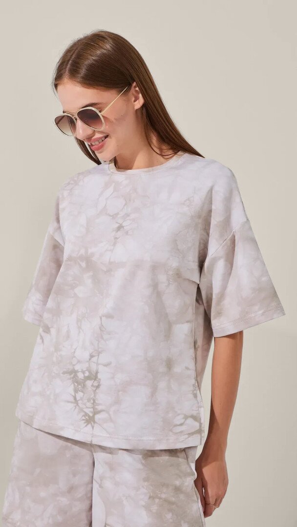 Футболка з візерунком жіноча LAWA K-WBC02312 XS Бежевий shop (2000999234897)  Фото №0