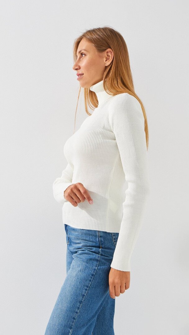Гольф однотонний жіночий LAWA WBC12262 S/M Молочний shop (2888000014283)  Фото №1