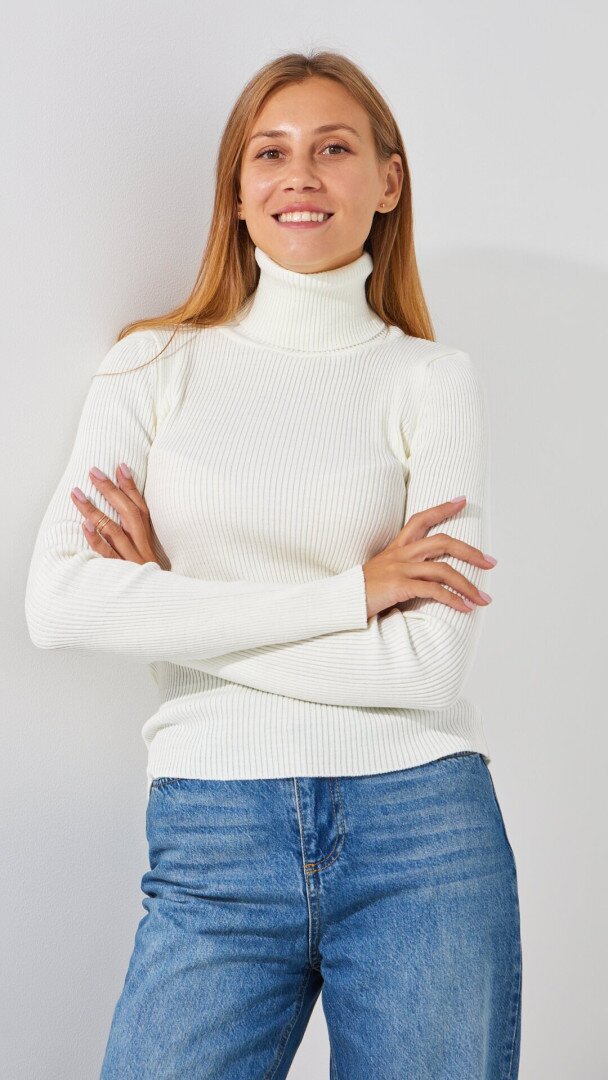 Гольф однотонний жіночий LAWA WBC12262 S/M Молочний shop (2888000014283)