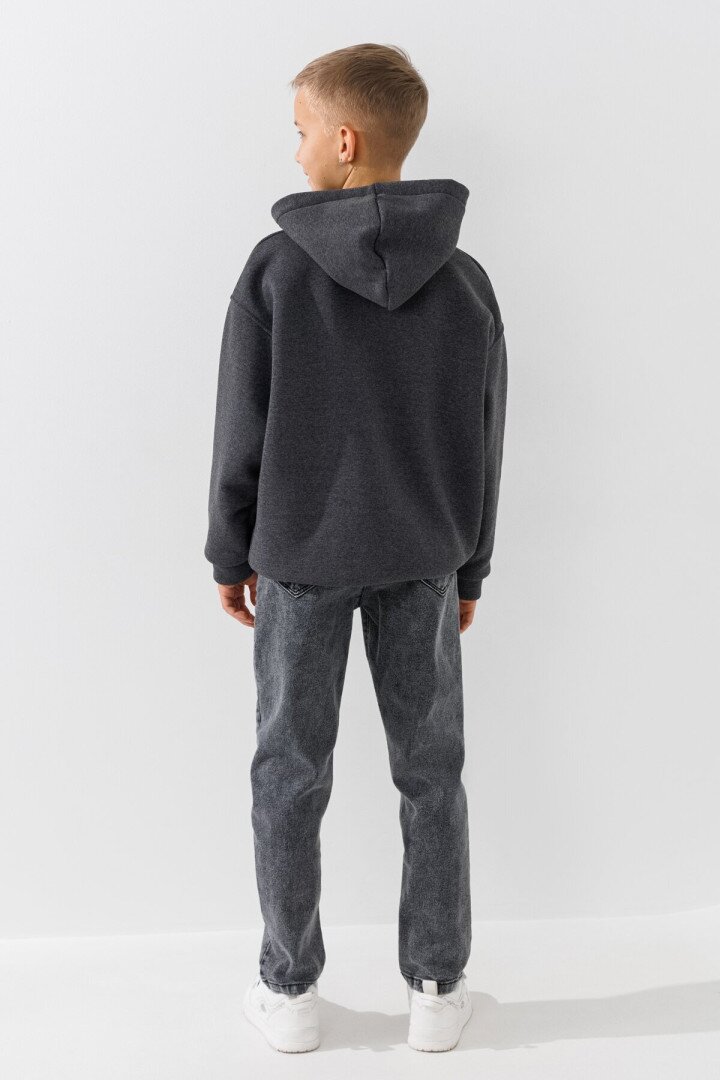 Худі однотонний для хлопчика LAWA BBC02310 122 см Сірий shop (2000990924995)  Фото №3