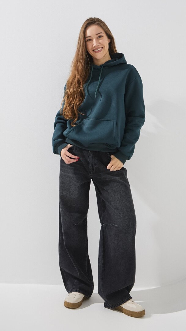 Худі однотонний жіночий LAWA WBC02435 3XL Темно-зелений shop (2888000024510)  Фото №0